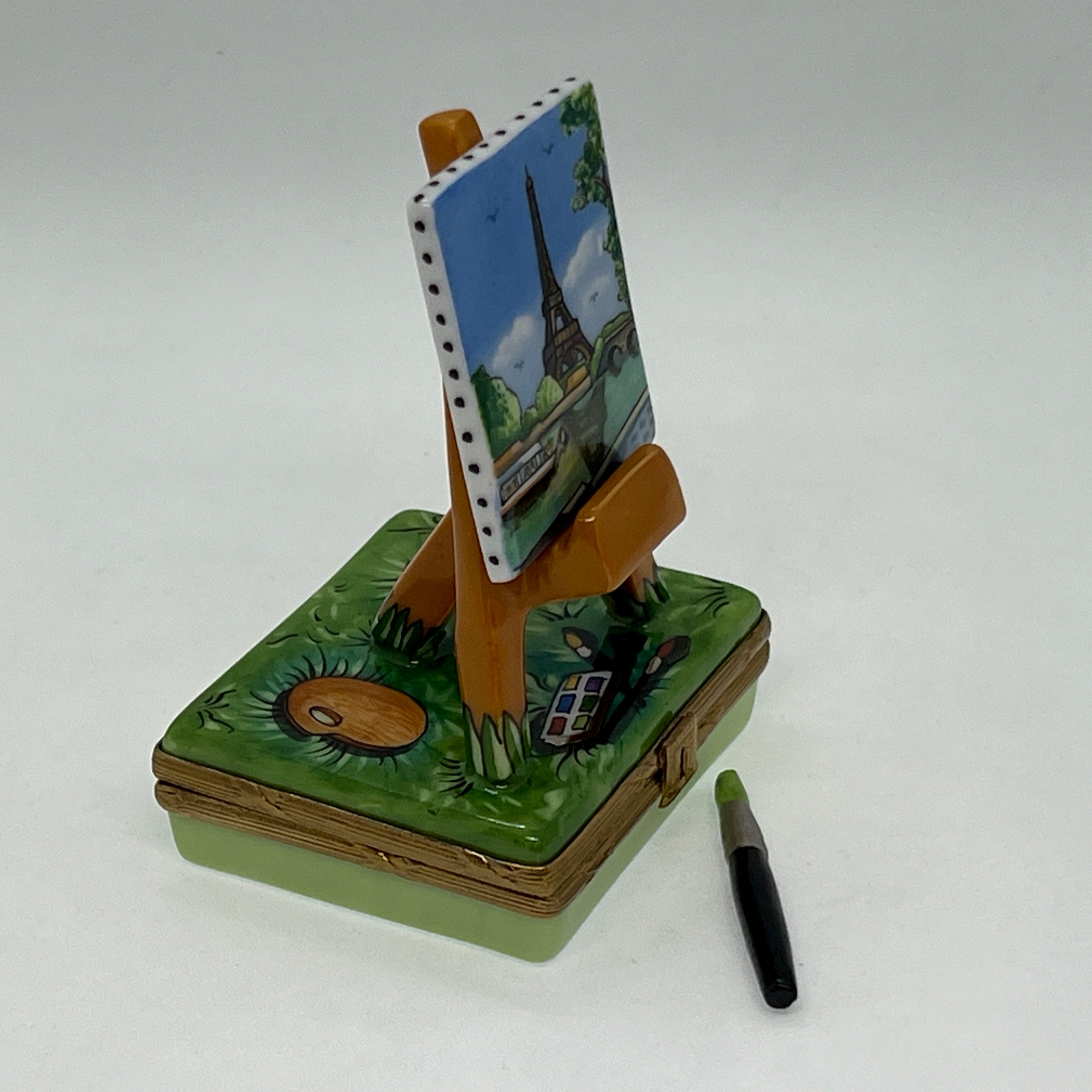 リモージュボックス　パリの景色のキャンバスと絵の具セット　フランス製　ミニチュア フランス・パリ – ショップリモージュ